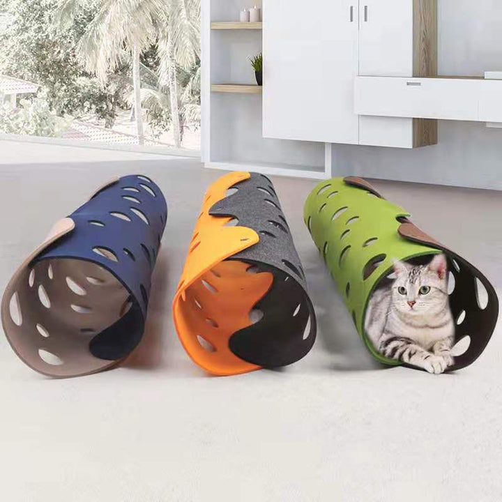 Discover the Joy of Playtime with the Removable Felt Pet Tunnel Toy
